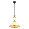 Cable pendant light MONZA 1xE27/40W/230V Ø 26 cm cream/bronze