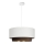 Cable pendant light NATIA 1xE27/60W/230V dia. 45 cm white/brown