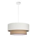 Cable pendant light NATIA 1xE27/60W/230V Ø 45 cm white/brown