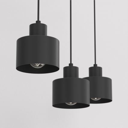 Cable pendant light PARKLA 3xE27/15W/230V black