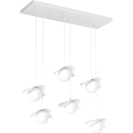 Cable pendant light RITUAL 6xG9/8W/230V white