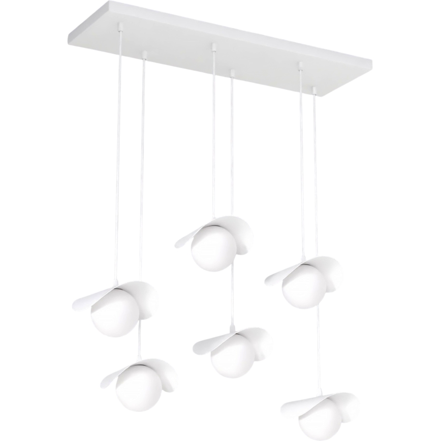 Cable pendant light RITUAL 6xG9/8W/230V white