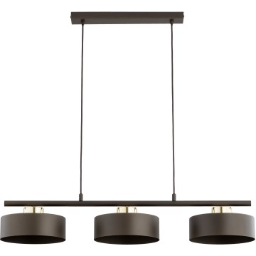 Cable pendant light SELIA 3xE27/15W/230V brown