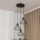Cable Pendant Light SOLANO 3xE27/15W/230V Black/Polished Chrome