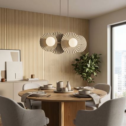 Cable pendant light UMBRA 4xG9/8W/230V beige