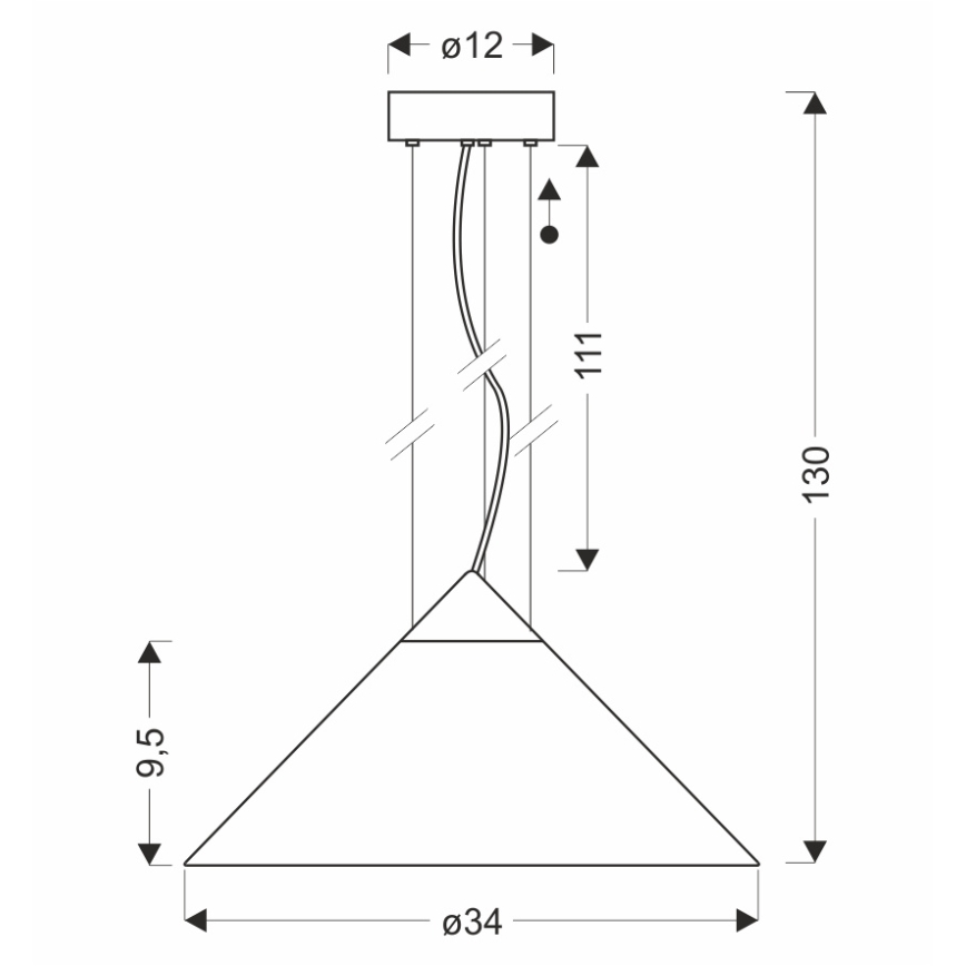 Cable pendant PRESTO 1xGX53/10W/230V, Ø 34 cm, gold/smoky gray