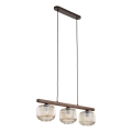 Cable pendant SALVIA 3xE14/10W/230V brown/smoked brown