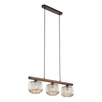 Cable pendant SALVIA 3xE14/10W/230V brown/smoked brown