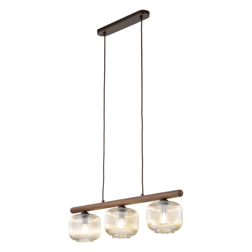 Cable pendant SALVIA 3xE14/10W/230V brown/smoked brown