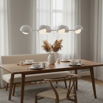 Cable-suspended chandelier BOOM 6xG9/8W/230V white