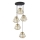 Cable-suspended chandelier DIAMOND 5xE27/15W/230V black/gold