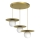 Cable-suspended chandelier FLAT 3xE27/15W/230V gold