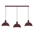Cable-suspended chandelier HANDA 3xE27/15W/230V burgundy