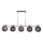Cable-suspended chandelier LUMOS 5xG9/20W/230V smoked black