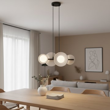 Cable-suspended chandelier MODEL 4xG9/8W/230V White