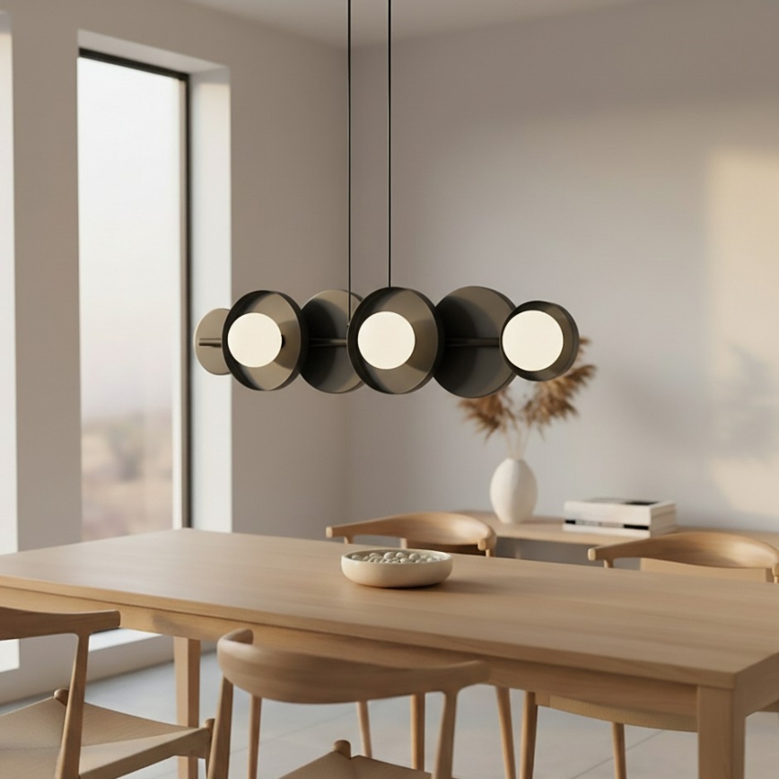 Cable-suspended chandelier MODEL 6xG9/8W/230V, Black