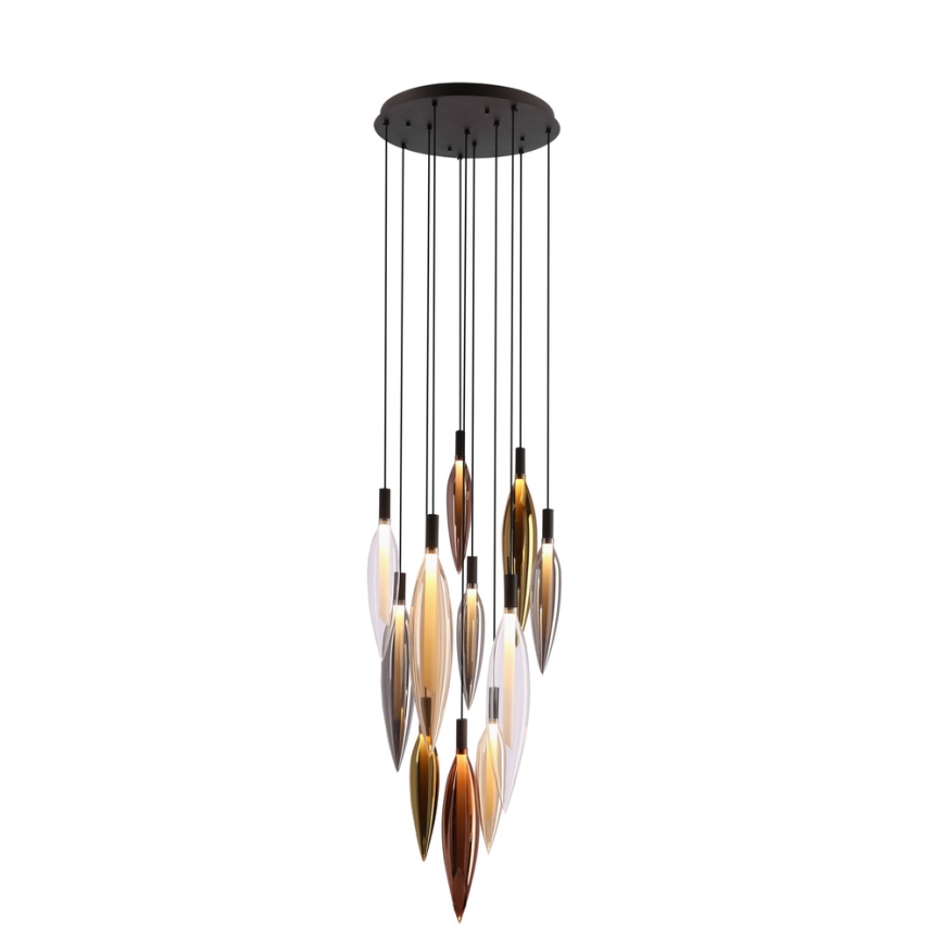Cable-suspended chandelier NORDIC 11xG9/5W/230V black