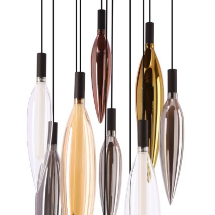 Cable-suspended chandelier NORDIC 11xG9/5W/230V black
