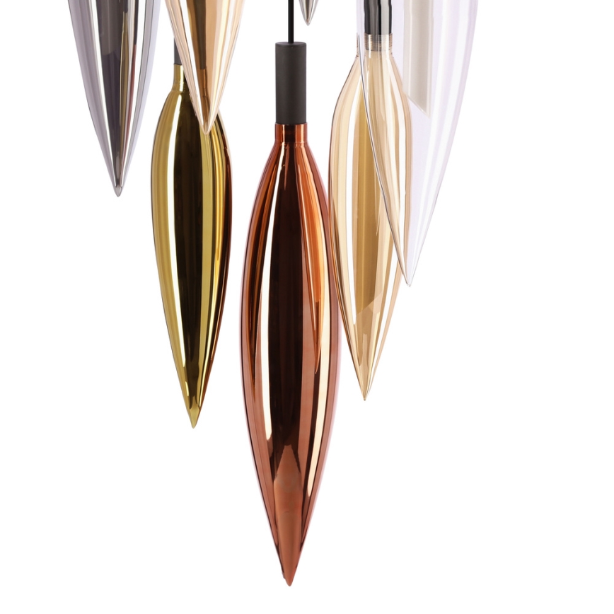 Cable-suspended chandelier NORDIC 11xG9/5W/230V black