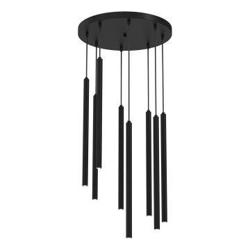 Cable-suspended chandelier YORU 8xG9/8W/230V black