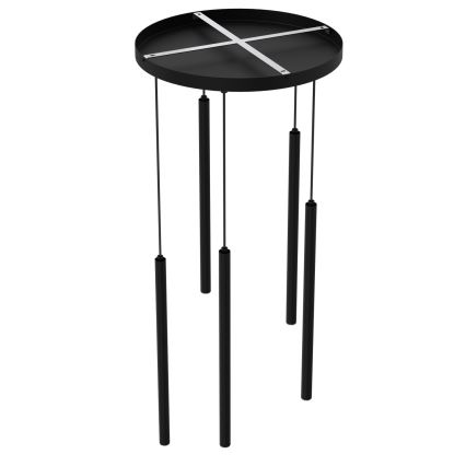 Cable-suspended chandelier YORU 8xG9/8W/230V black