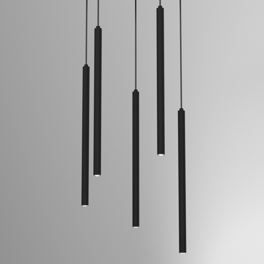 Cable-suspended chandelier YORU 8xG9/8W/230V black