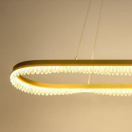 Cable-suspended LED Chandelier LED/45W/230V, Gold