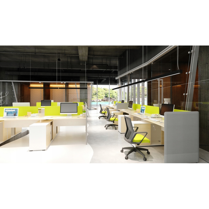 Cable-Suspended LED Pendant LED/44W/230V 4000K 120 cm Black