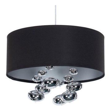 Cable-suspended pendant BUBBLE 1xE27/60W/230V Ø 40 cm black