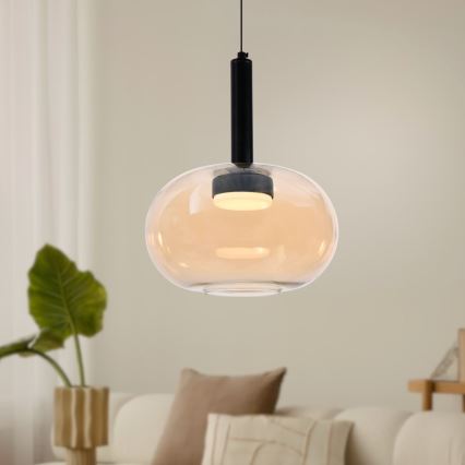 Cable-suspended pendant BUENO 1xGX53/9W/230V Ø 25 cm smoked beige