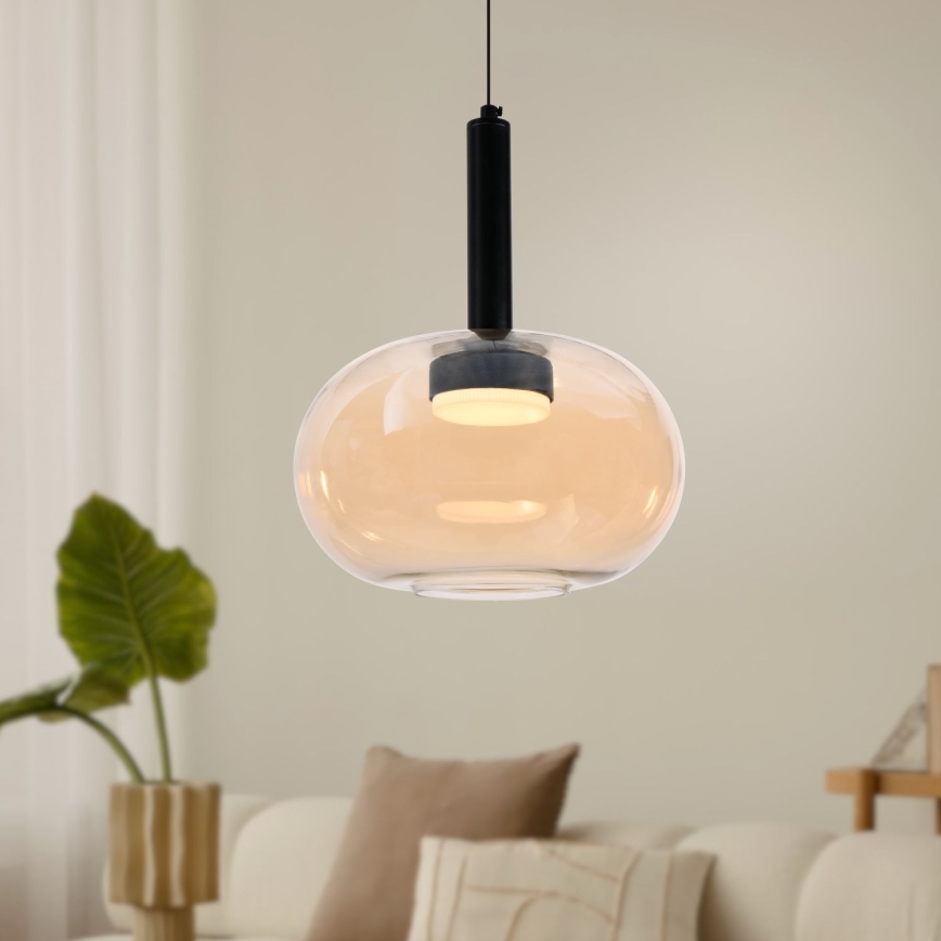 Cable-suspended pendant BUENO 1xGX53/9W/230V Ø 25 cm smoked beige