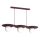 Cable-suspended pendant FLAT 3xE27/15W/230V burgundy
