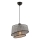 Cable-suspended pendant lamp BARETTE 1xE27/60W/230V grey/black