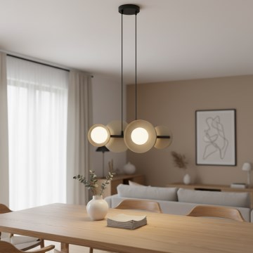 Cable-suspended pendant lamp MODEL 4xG9/8W/230V beige