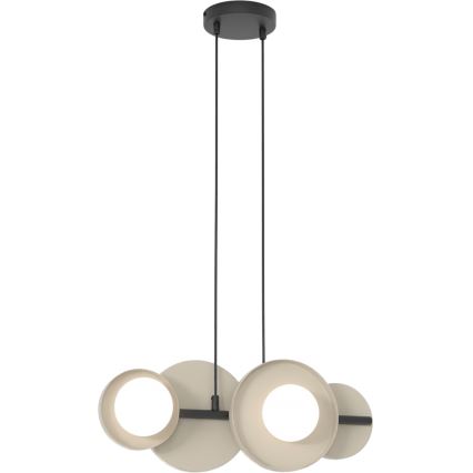 Cable-suspended pendant lamp MODEL 4xG9/8W/230V beige