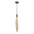 Cable-suspended pendant lamp NORDIC 1xG9/5W/230V black/smoky beige