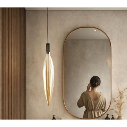 Cable-suspended pendant lamp NORDIC 1xG9/5W/230V black/smoky beige