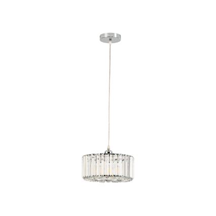 Cable-suspended pendant lamp VETRO 1xE27/60W/230V polished chrome