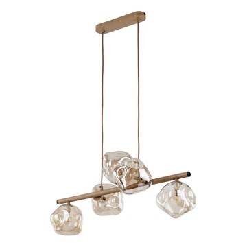 Cable-suspended pendant LAVA 5xG9/8W/230V beige/smoky beige