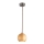 Cable-suspended pendant light 1xGU10/10W/230V, diameter 11 cm, solid ash wood