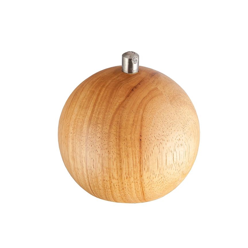 Cable-suspended pendant light 1xGU10/10W/230V, diameter 11 cm, solid ash wood
