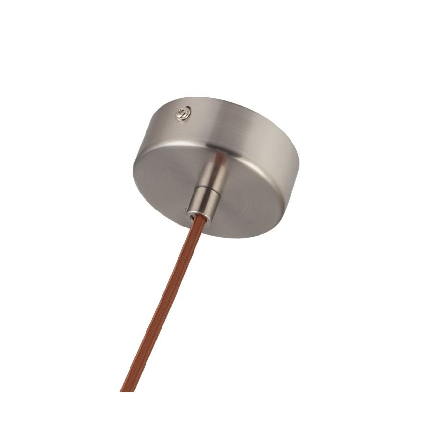 Cable-suspended pendant light 1xGU10/10W/230V, diameter 11 cm, solid ash wood