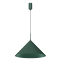 Cable-suspended pendant light CAPITAL 1xGX53/15W/230V, diam. 46 cm, green