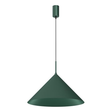 Cable-suspended pendant light CAPITAL 1xGX53/15W/230V, diam. 46 cm, green
