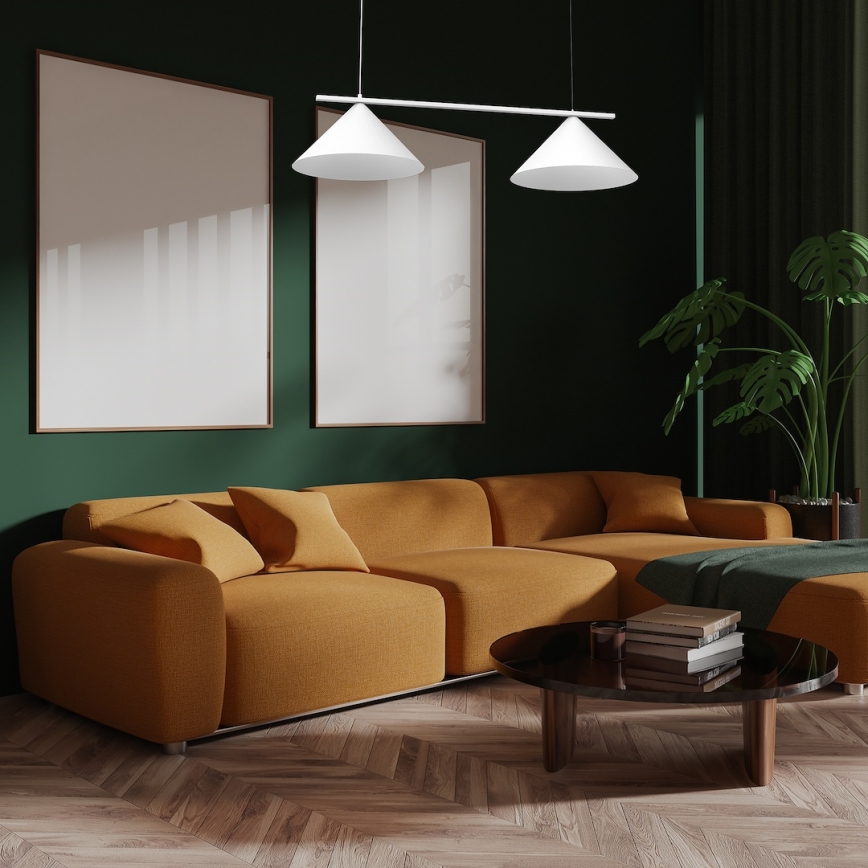 Cable-suspended pendant light CAPITAL 2xGX53/15W/230V white