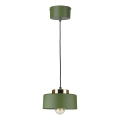Cable-suspended pendant light IGNIA 1xE27/60W/230V green/gold