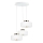 Cable-suspended pendant light IGNIA 3xE27/60W/230V white/gold