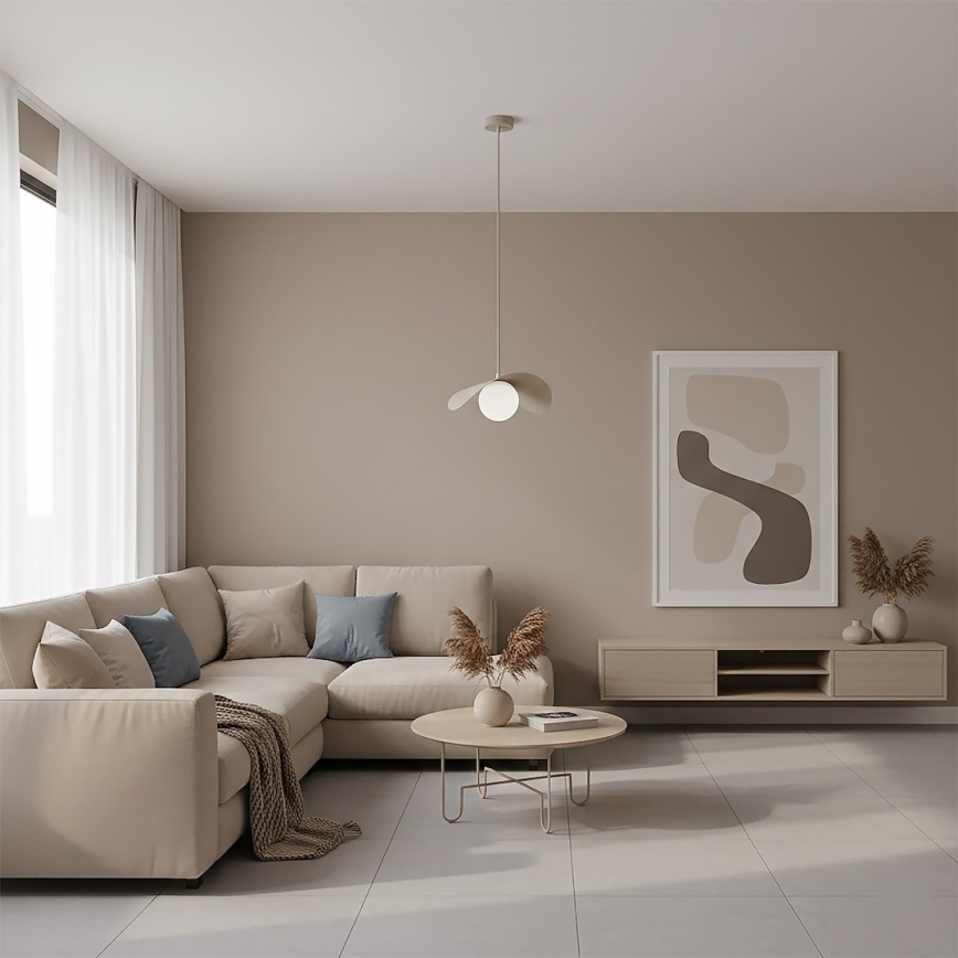 Cable-suspended pendant light RITUAL 1xG9/8W/230V beige