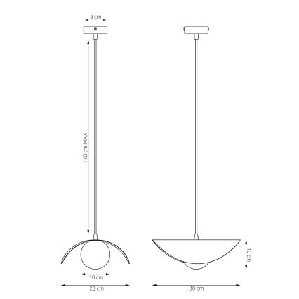 Cable-suspended pendant light RITUAL 1xG9/8W/230V beige
