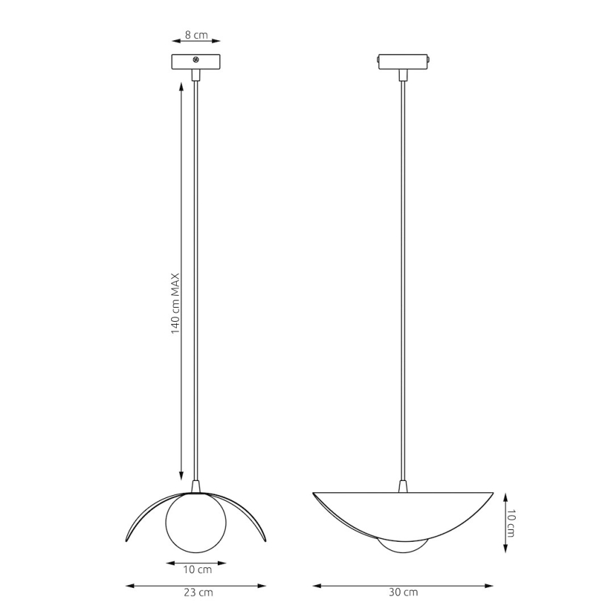 Cable-suspended pendant light RITUAL 1xG9/8W/230V beige